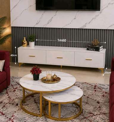 Ensemble table TV et table basse image 2