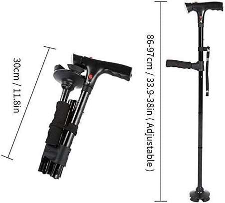 Canne Pliable Réglable, Lampe LED et alarme SOS - 86 à 97 cm image 12