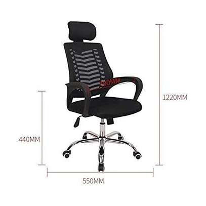 Chaise bureau ergonomique noire appui-tête réglable image 2