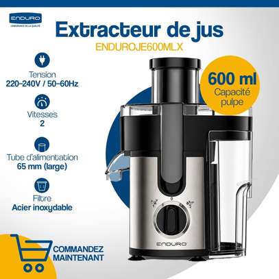 EXTRACTEUR JUS ENDURO 2VITESSES 400W INOX JE600MLX image 2