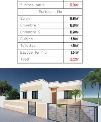 MAISON F3 LOCATION / VENTE ( 100,000 Fcfa /mois) image 3