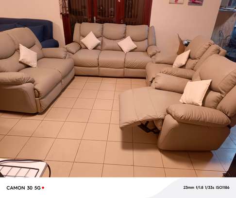 Salon 7 places en cuir anglais image 4