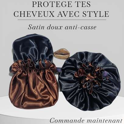 Bonnet en Satin Premium + 4 Chouchous Offerts. image 3