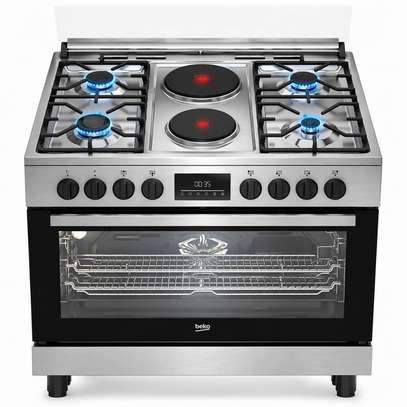 CUISINIERE 6FEUX BEKO 90X60 A GAZ + 2 PLAQUES DE CUISSON image 3