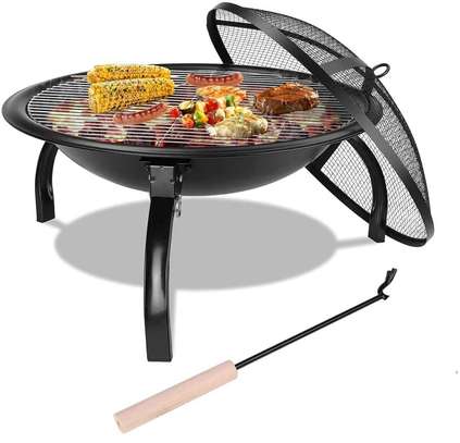 Barbecue charbon compact acier noir image 2