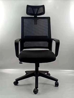 Chaise bureau ergonomique noire appui-tête réglable image 12