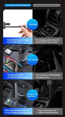Chargeur de voiture rétractable 4 en 1, Charge rapide 66W image 5
