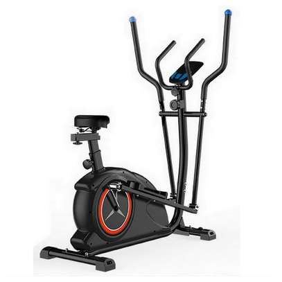 Vélo elliptique blanc/noir siège ajustable cardio image 2