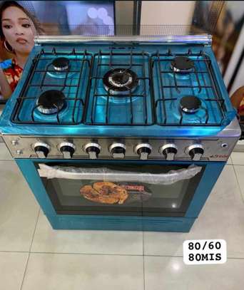 Cuisinière gaz inox 5 feux avec four intégré image 2