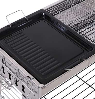 Barbecue charbon en inox, pliant et transportable image 6