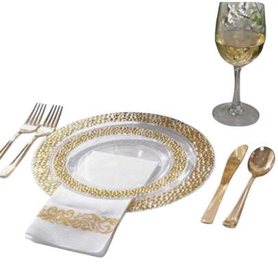 Service de table en plastique 175 pcs/prix en gros image 4