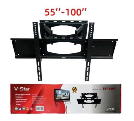 Support tv mural 55 100 double articulations 3 mouhamet image 3