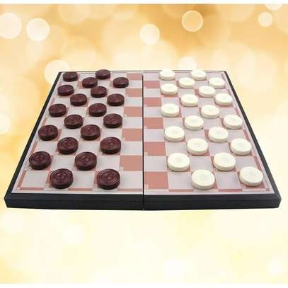 Jeu de dames magnétique pliable pour adultes image 2