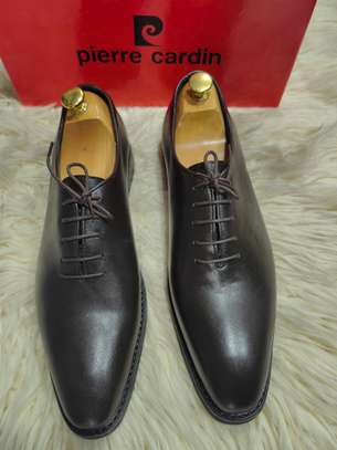 Pierre Cardin chaussures cuir noir classiques habillées image 5