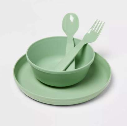 Kit repas enfant (bols, assiettes, cuillères, fourchettes) image 5