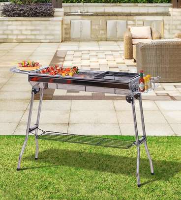 Barbecue charbon en inox, pliant et transportable image 4