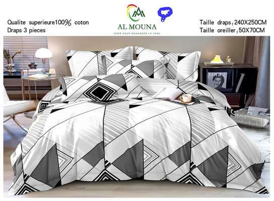 Draps de lit 100% coton image 5