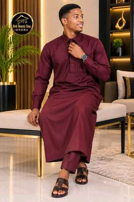 Qamis Col chemise manches poignets avec pantalon image 6