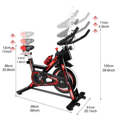 Vélo D'intérieur Vélo Stationnaire avec Écran LCD image 12