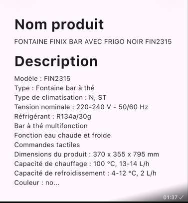 FUNIX distributeur café eau chaude froide tactile image 4