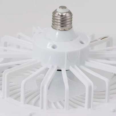Ventilateur plafond LED blanc compact E27 image 3