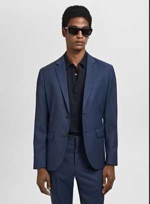 Veste bleu marine MANGO taille 48 image 2