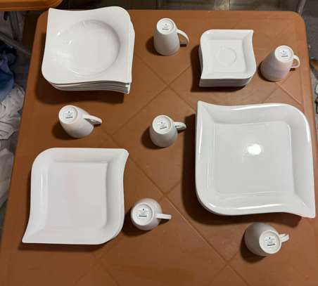 Ernesto service table porcelaine blanche motifs délicats image 4