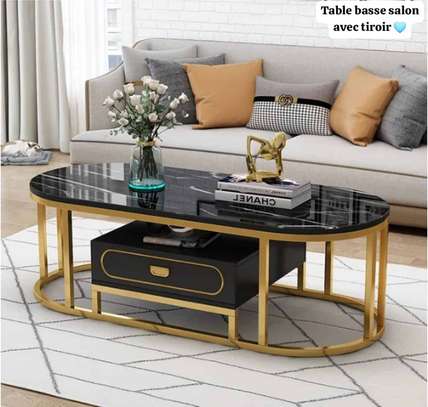 Table basse de salon design marbre image 2