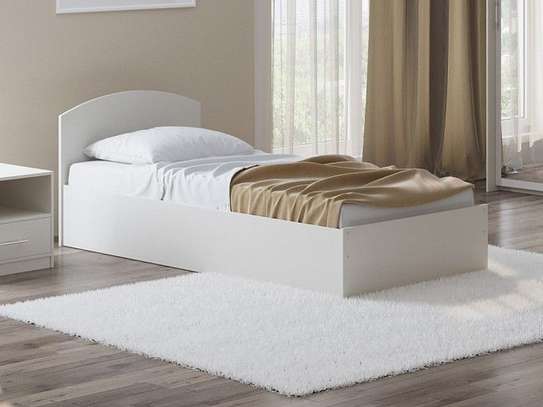 Lit simple blanc design moderne 90x190 cm image 5