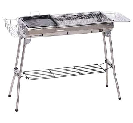 Barbecue charbon en inox, pliant et transportable image 3