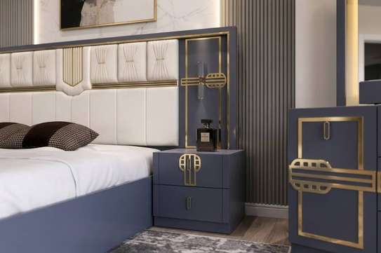 CHAMBRE A COUCHER ARMOIRE 6BATTANTS 5PIECES BEIGE MC205H image 3