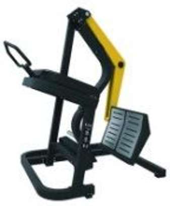Presse à jambes inclinée noire et jaune fitness image 3