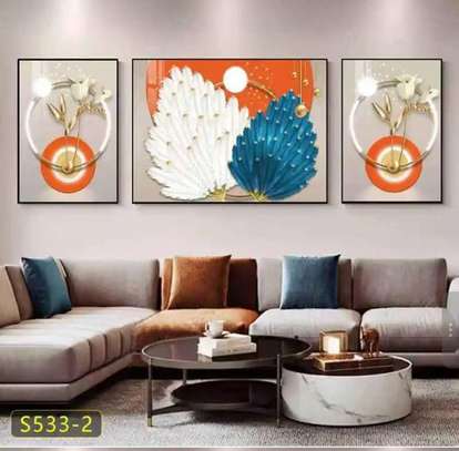 Ensemble 3 tableaux modernes 1m40/60cm image 11