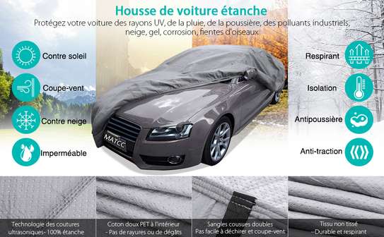 Bache voiture 4x4 et SUV imperméable et doublé en coton image 5