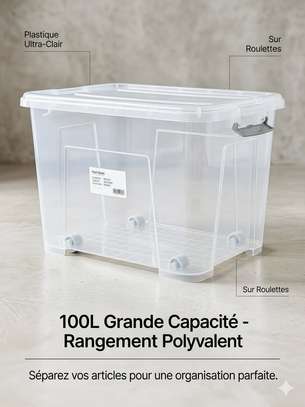 Boîte de Rangement à Roulettes – 100L image 2
