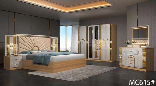 Ensemble chambre complète moderne marron foncé luxe image 5