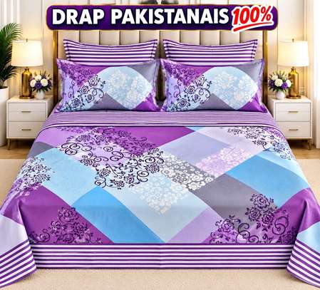 Drap pakistanais 100% coton double motif floral image 4