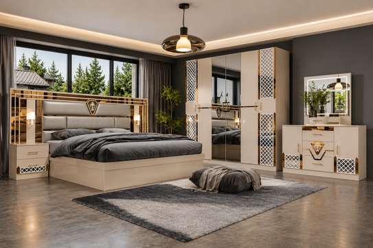 CHAMBRE A COUCHER ARMOIRE 6BATTANTS 5PIECES image 4