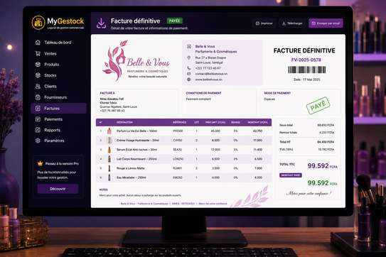 LOGICIEL DE GESTION VENTE-STOCK-FACTURATION image 3