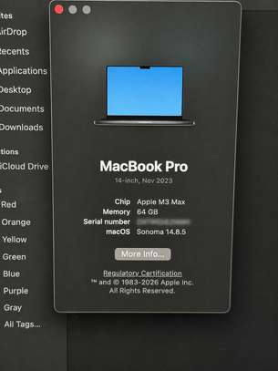 MacBook Pro 14 M3 Max 2023 64GB RAM 8TO HDD image 3