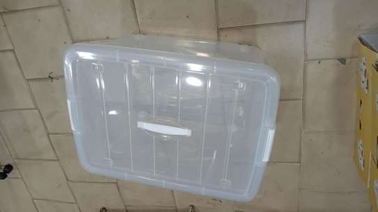 Bac de rangement plastique transparent grand format image 3