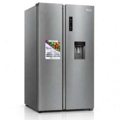 REFRIGERATEUR ROCH SIDE BY SIDE 2PORTES AVEC FONTAINE GRIS image 2