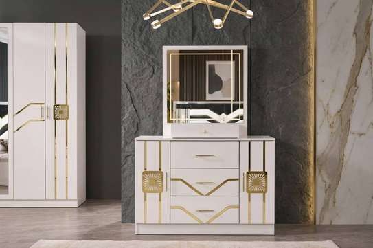 CHAMBRE A COUCHER 6BATTANTS 5PIECES BLANC MC622H image 5