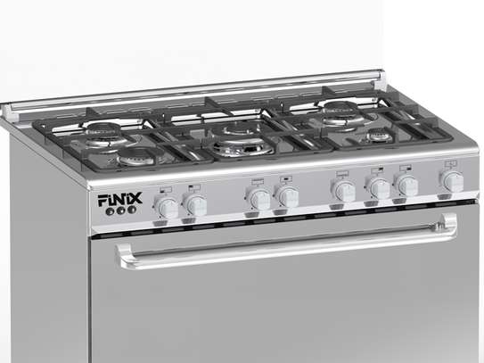 CUISINIERE 5 FEUX FINIX 90X60 INOX image 3