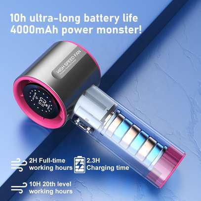 Mini ventilateur portable haute vitesse 4000mAh Rechargeable image 3
