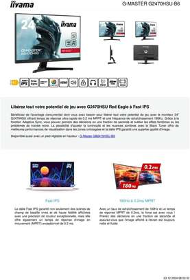 Ecran PC Gamer 24 pouces 180Hz Haut-parleurs- iiyama image 7