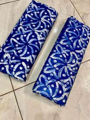 Tissu coton bleu motifs blancs 2 rouleaux image 11