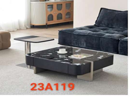 TABLE BASSE EN MARBRE+VERRE image 2