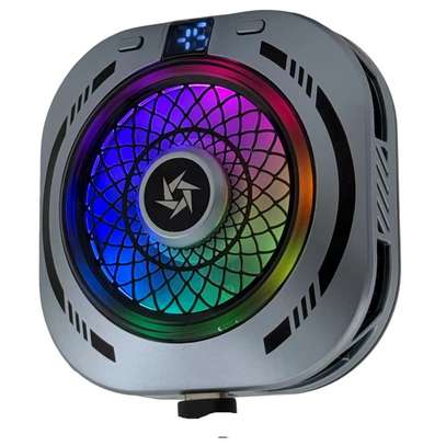 Ventilateur portable RGB noir compact avec affichage image 2