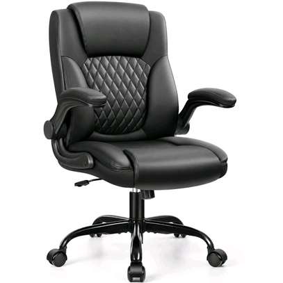 fauteuil de bureau noir ou Marron avec soutien lombaire image 4